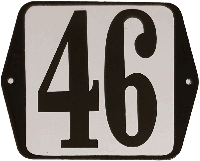 Huisnummer standaard nummer 46 - Warentuin mix