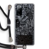 Vexx Black Mixtape: Samsung Galaxy S20 FE / S20 FE 5G Transparant Hoesje met koord
