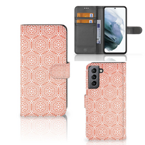 Samsung Galaxy S21 FE Telefoon Hoesje Pattern Orange