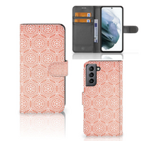 Samsung Galaxy S21 FE Telefoon Hoesje Pattern Orange - thumbnail