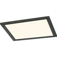 LED Plafondlamp - Plafondverlichting - Trion Povino - 15W - Warm Wit 3000K - Dimbaar - Vierkant - Mat Zwart - Aluminium - thumbnail