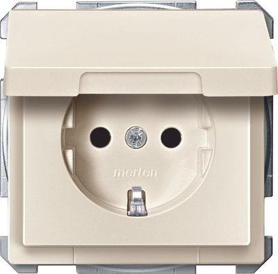 Merten stopcontact enkel creme mat 2311-0444