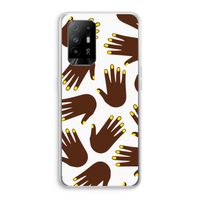 Hands dark: Oppo A94 5G Transparant Hoesje