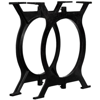 Eettafelpoten 2 st O-frame gietijzer