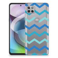 Motorola Moto G 5G | TPU bumper | Zigzag Blauw