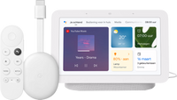 Google Chromecast HD met Google TV + Google Nest Hub 2 Chalk - thumbnail