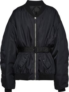 Prada veste bomber à fermeture zippée - Noir