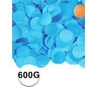 Zakje met 600 gram blauwe confetti   -