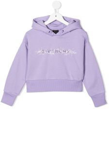 Givenchy Kids Hoodie met logoprint - Paars