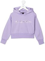 Givenchy Kids Hoodie met logoprint - Paars - thumbnail