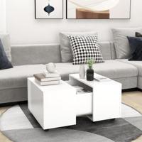 Salontafel 60x60x38 cm bewerkt hout wit