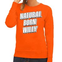 Oranje Natural born Willy sweater voor dames - thumbnail