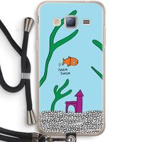 Aquarium: Samsung Galaxy J3 (2016) Transparant Hoesje met koord