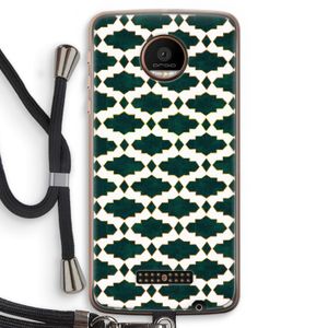 Moroccan tiles: Motorola Moto Z Force Transparant Hoesje met koord