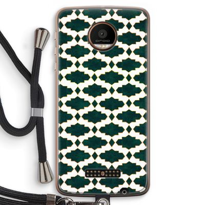 Moroccan tiles: Motorola Moto Z Force Transparant Hoesje met koord