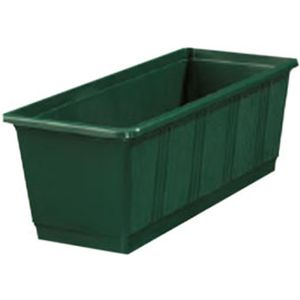 Plantenbak donker groen rechthoekig 60 x 17,5 x 14,5 cm