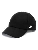 Courrèges casquette à patch logo - Noir