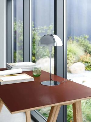 Kleine tafellamp chrome met E14 fitting en schakelaar Norlux Ellen 20
