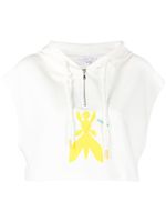 Patrizia Pepe hoodie crop à logo imprimé - Blanc