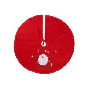 Kerstboomrok/kerstboom kleed rood met sneeuwpop 90 cm