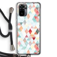 Gekleurde driehoekjes pastel: Xiaomi Redmi Note 10 Pro Transparant Hoesje met koord