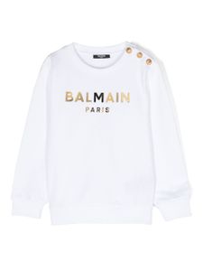 Balmain Kids t-shirt en coton à logo - Blanc