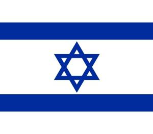 Vlag van Israel stickers - 7.5 x 10 cm - Binnen/buiten