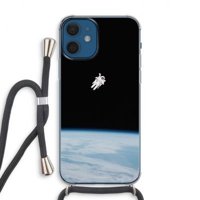 Alone in Space: iPhone 12 Transparant Hoesje met koord