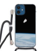 Alone in Space: iPhone 12 Transparant Hoesje met koord