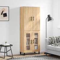 Hoge kast 69,5x34x180 cm bewerkt hout sonoma eikenkleurig