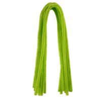 Chenilledraad - 50x - licht groen - 8 mm x 50 cm - hobby/knutsel materialen