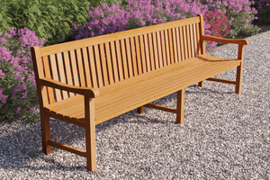 Teak parkbank Norwich 300x91 cm- - Teak- Tuindeco