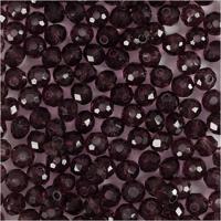 Creativ Company Facet kralen, d 4 mm, gatgrootte 1 mm, paars, 45 stuk/ 1 doos