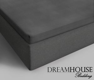 Dreamhouse Topper Hoeslaken Katoen Antraciet-180 x 200 cm