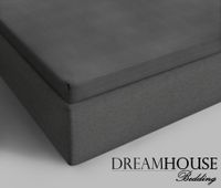 Dreamhouse Topper Hoeslaken Katoen Antraciet-160 x 200 cm - thumbnail