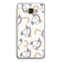Rainbow Unicorn: Samsung Galaxy A5 (2016) Transparant Hoesje