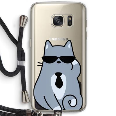 Cool cat: Samsung Galaxy S7 Transparant Hoesje met koord