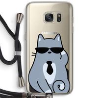 Cool cat: Samsung Galaxy S7 Transparant Hoesje met koord