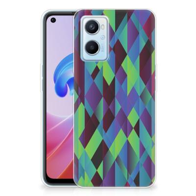 OPPO A96 | OPPO A76 | TPU Hoesje | Abstract Green Blue