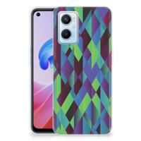 OPPO A96 | OPPO A76 | TPU Hoesje | Abstract Green Blue