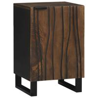 Badkamerkast Bruin en zwart 38 x 33.5 x 58 cm Massief mangohout