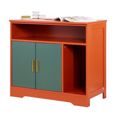 VEVOR Kattenbakkast 792x430x710 mm, Kattenbakkast met plank en opbergruimte, Modern houten kattenhuis voor binnen, Past op de meeste kattenbakken, Rood & Groen