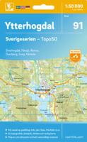 Topografische kaart - Wandelkaart 91 Sverigeserien Ytterhogdal | Norstedts