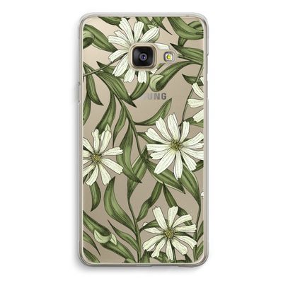 Wit bloemenpatroon: Samsung A3 (2017) Transparant Hoesje