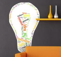 sticker creatief idee gloeilamp