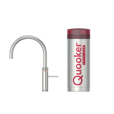 Quooker Fusion Round Keukenkraan Set - Kokend Warm- en Koud Water - RVS - met COMBI+ Reservoir