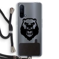 Angry Bear (black): OnePlus Nord CE 5G Transparant Hoesje met koord