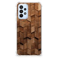 Stevig Telefoonhoesje voor Samsung Galaxy A23 Wooden Cubes - thumbnail