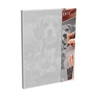 Dot painting canvas hond 40x30cm