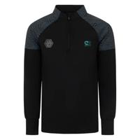 Cruyff Icon Trainingstrui 1/4-Zip Kids Zwart Turquoise